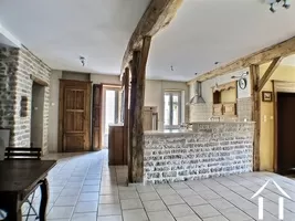 open kitchen + living room