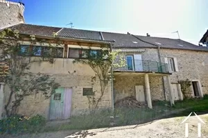 back of the two houses with terrace and cellars