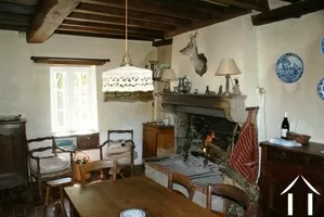 Kitchen with open fire