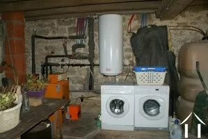 Laundry section of garage