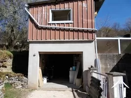Garage with above level