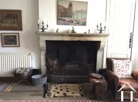 fireplace in salon