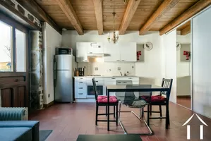 Kitchen area in studio