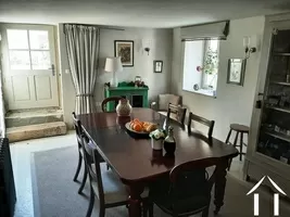 Dining room with door to garden