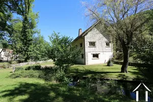 House facing a stream