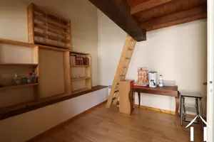 Chambre d'amis en suite avec lit en mezzanine