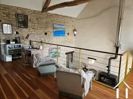 Mezzanine gallery perfect for an office. 