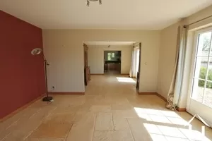 Living room and dining room