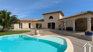 Sunny villa with beautiful pool and a view