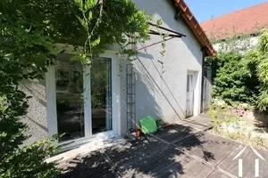 Terrace and house