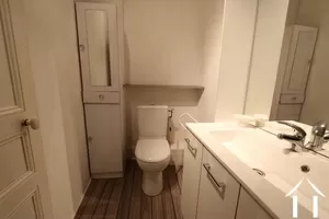 Upstairs toilet and wash basin