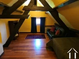 Bedroom with exposed beams