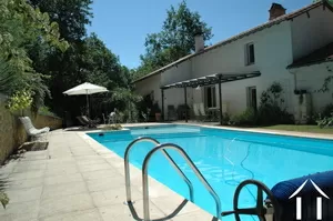 view on the pool and the house