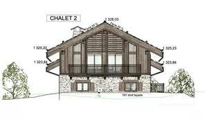 Building permit for 184m2 chalet in its plot of land meribel Ref # C2764 