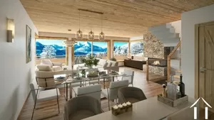 Individual chalet four bedrooms open views - les chalets du mont-chery les gets Ref # C3568-2 