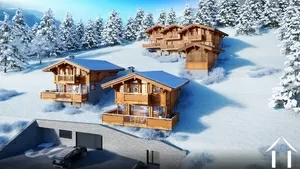 Four bedroom semi-detached chalet - les chalets du mont-chery les gets Ref # C3568-3 