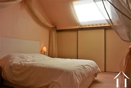 main bedroom on the first floor with cupboards