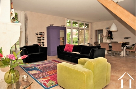 spacious living room with underfloor heating