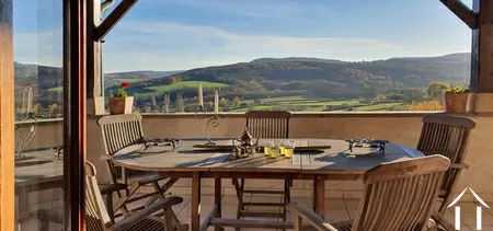 Vue exceptionnelle depuis la terrasse couverte