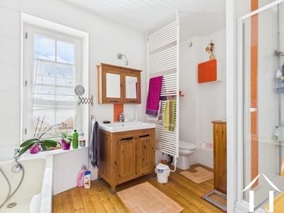 Level 1 bathroom with shower, bath and toilet