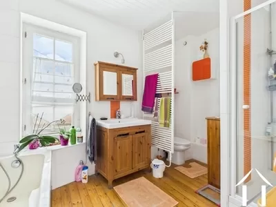 Level 1 bathroom with shower, bath and toilet