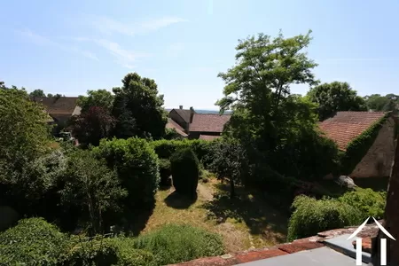 View from bedroom window, in the far end the Morvan