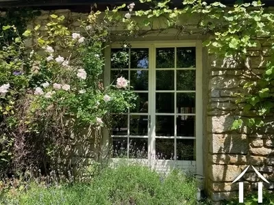 Doors to garden from dining room