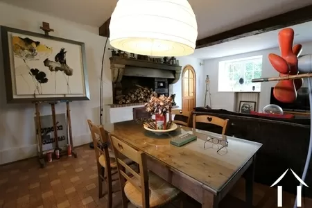 House 2: dining area in living room