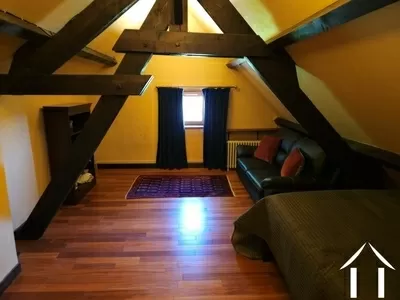 Bedroom with exposed beams