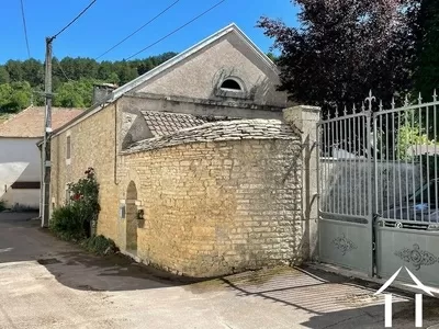 Street side facade with gate