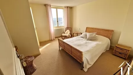 Bedroom with view on the hills