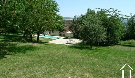 Large garden with pool