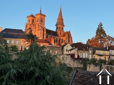 The town churchom the garden