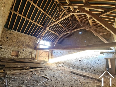 Barn Interior and Beam Structure