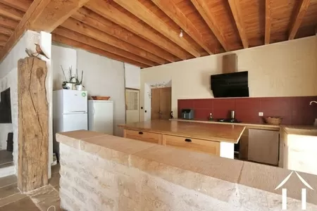 Fitted kitchen open to the living room