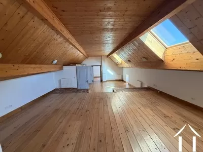 Huge middle part on first floor with at your left separate bathroom and WC
