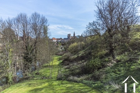 View through Meadow to town