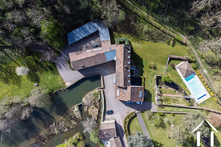 Overhead view of Mill and pool