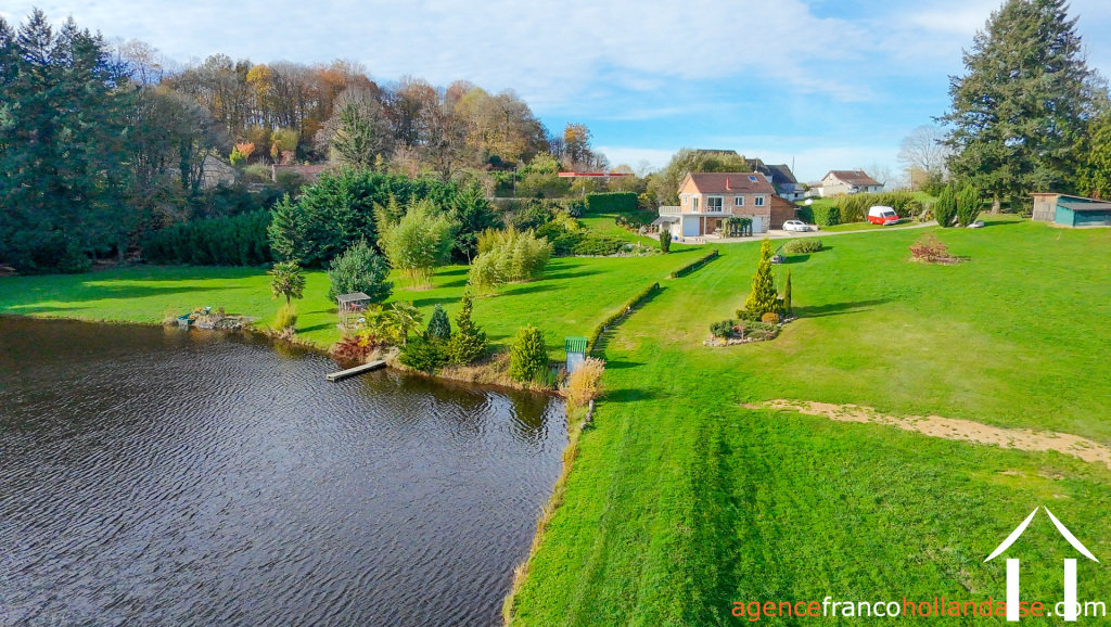 Country house with park and lake